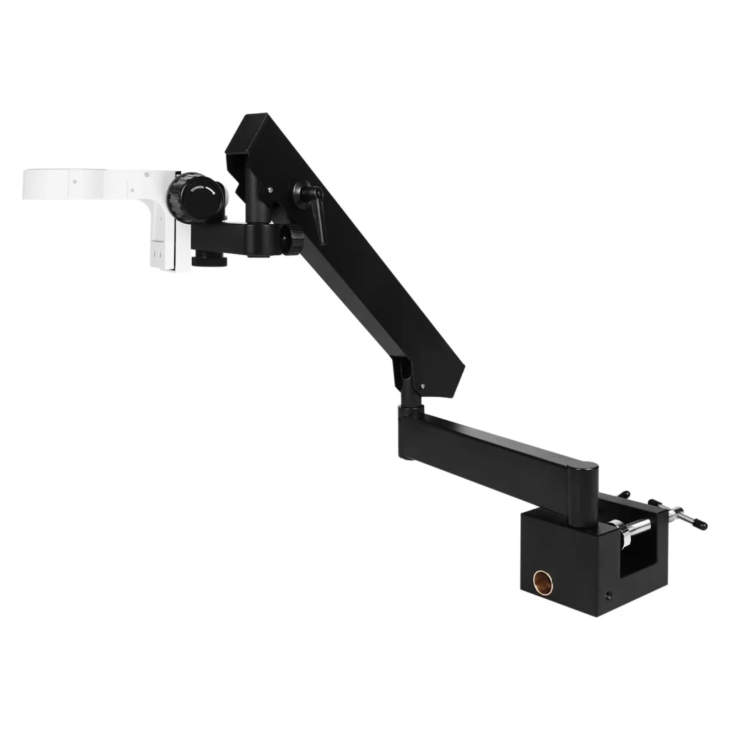 Metal Universal Telescopic Folding Bracket with Table Clip Swing Arm Stand Adjusted Up and Down for Binocular Stereo Microscope