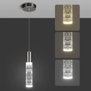 Modern Pendant Light, 3Color LED Bubble Crystal Island