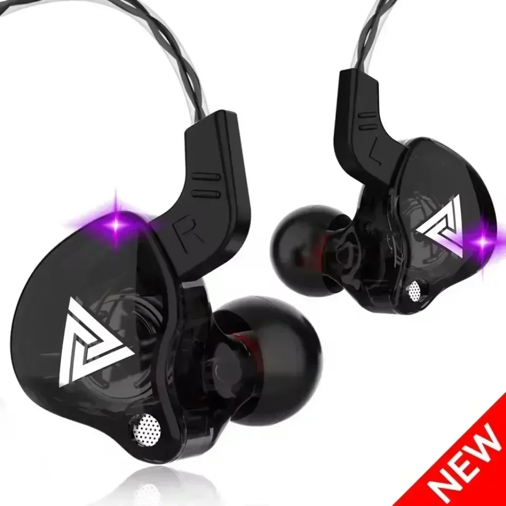 New QKZ AK6 In Ear Earphone 6 Dynamic Driver Unit Headphone With Mic Stereo Sports HIFI Subwoofer Headset Monitor Earbuds