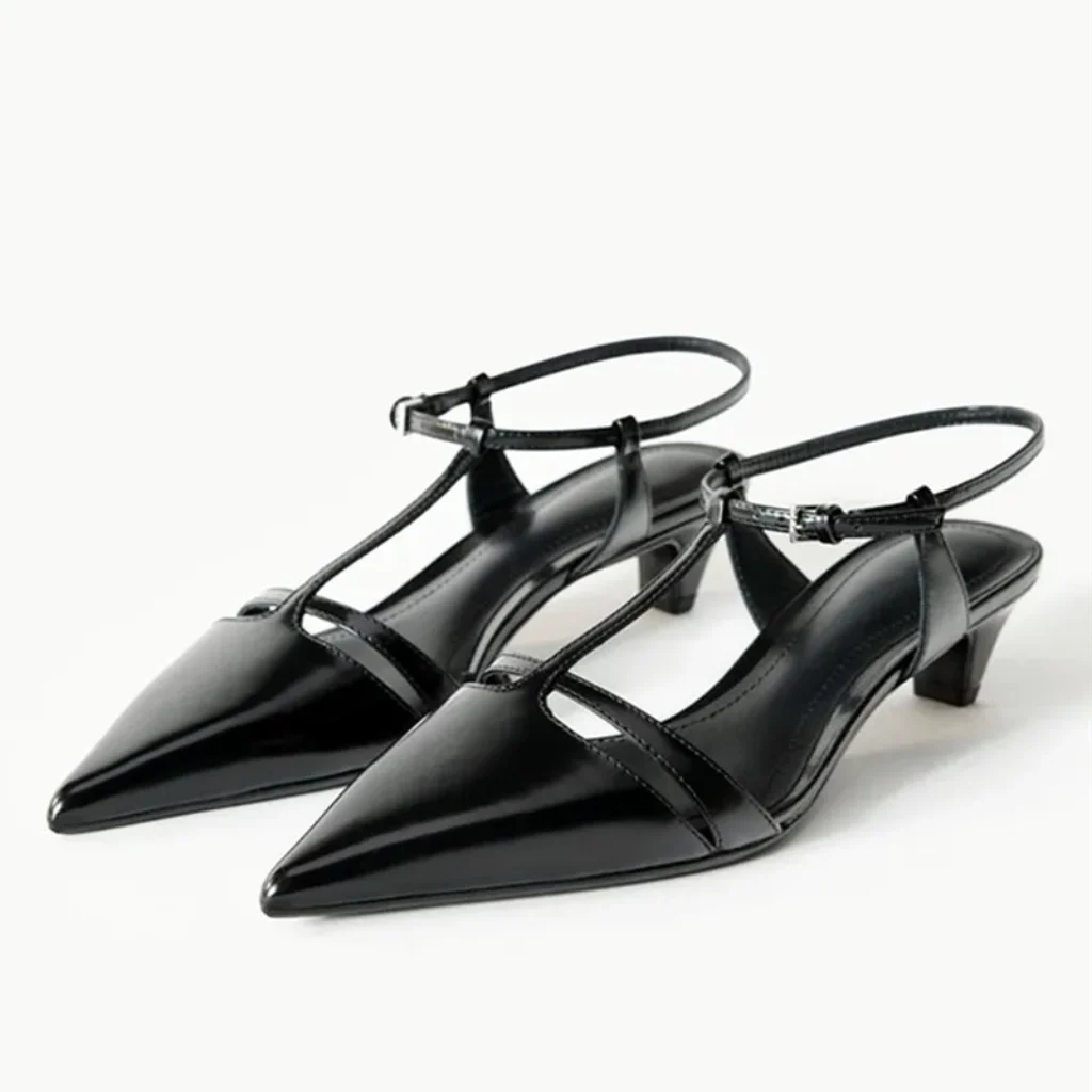 Patent Leather Kitten Heel Women Pumps Sexy Pointed