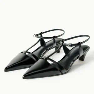 Patent Leather Kitten Heel Women Pumps Sexy Pointed