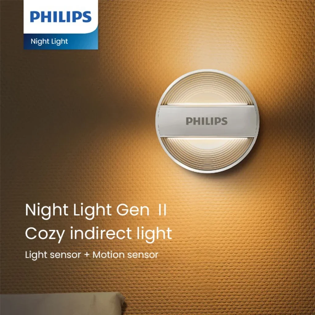 Philips Night Light Motion Sensor Night Light with Dual Induction (Light + PIR) 15s Auto On/Off for Hallway Stair Bedroom