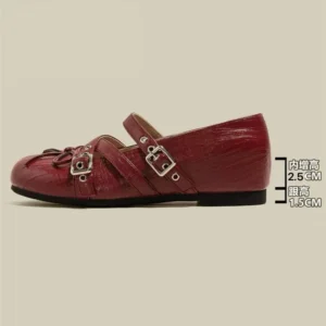 Platform Shallow Mouth Mary Jane Canvas Shoes Women’s