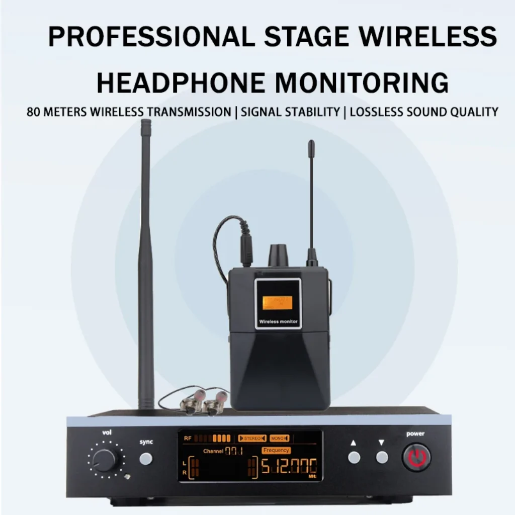 Professional Grade Stage Wireless Ear Monitoring System UHF