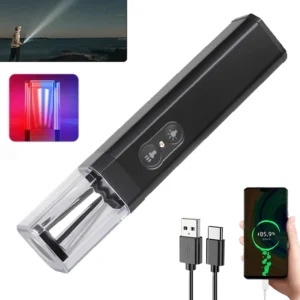 Rechargeable LED Flashlight Portable Camping Light Torch Built-in 1500 Mah Battery Flashlight Tail Magnetic Repair Work Light