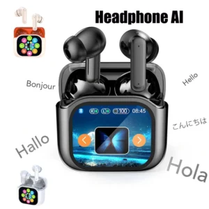 Smart AI Translation Bluetooth Earphones LCD Display Noise