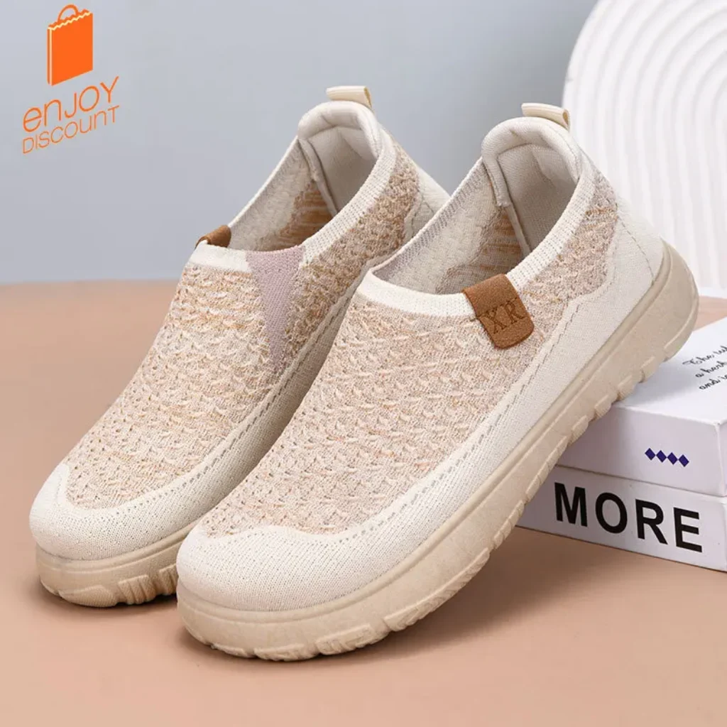 Spring summer fly-woven breathable mesh shoes women trendy