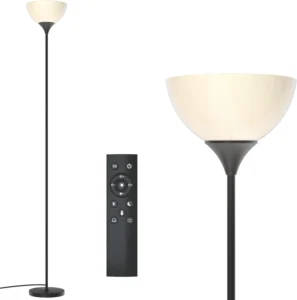 Torchiere Floor Lamp Remote, Dimmable 9W LED, Stepless
