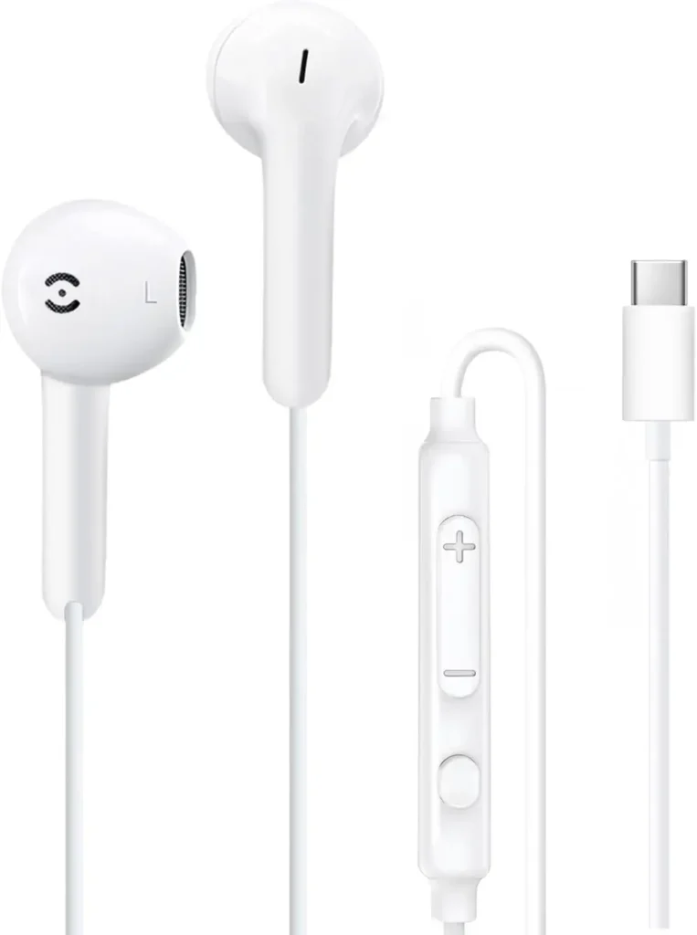 USB C Wired Headphones Mic iPhone 17 16