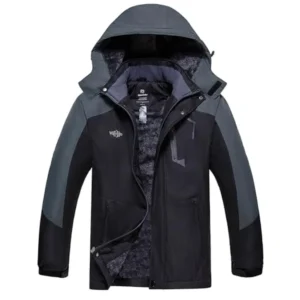 wantdo Men’s Mountain Waterproof Ski Jacket Windproof Rain Jacket Winter Warm Hooded Coat