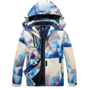 wantdo Women’s Mountain Waterproof Ski Jacket Windproof Rain Jacket Winter Warm Hooded Coat