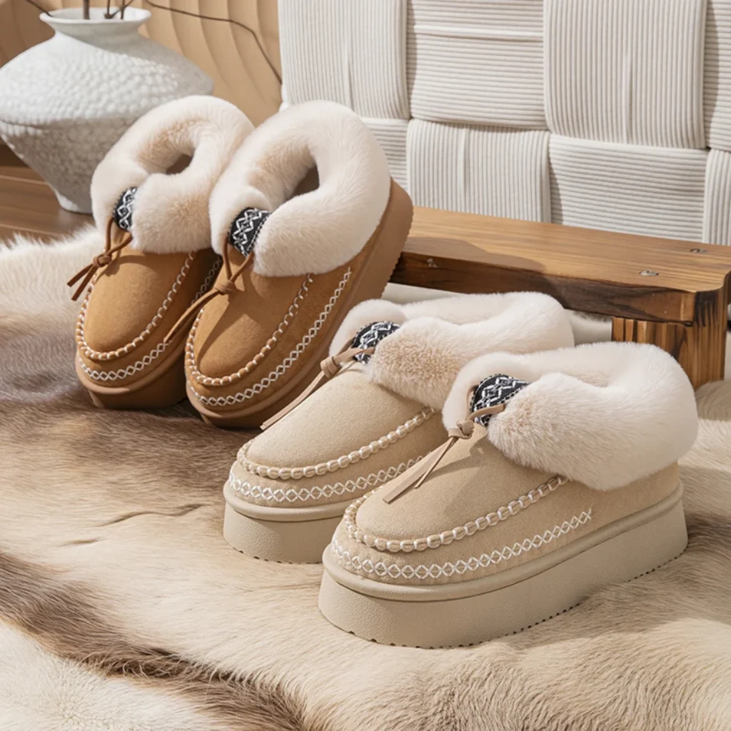 Winter Fluffy Women’s Slippers Casual Plush Luxury Designer