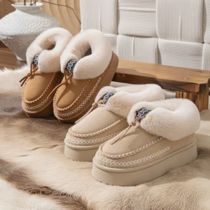 Winter Fluffy Women’s Slippers Casual Plush Luxury Designer
