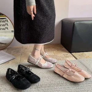 Women’s Gentle Ballet Flat Shoes 2026 Hollow Mesh