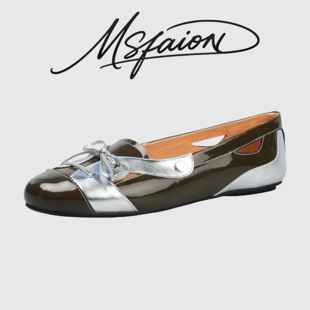 Women’s Patent Leather Flats 2026 Spring Slip Round