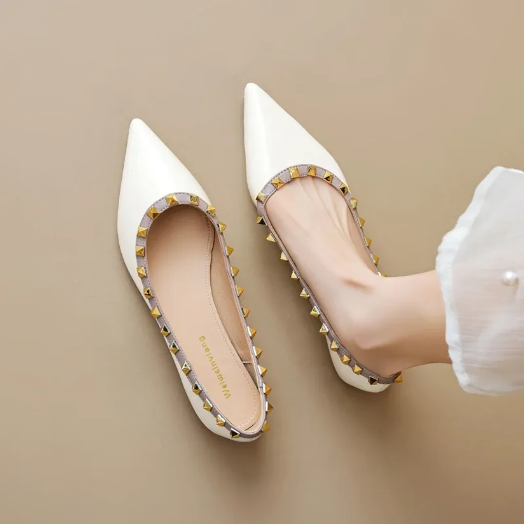 XIHAHA Woman Flats Pointed Toe Autumn Shallow Mouth