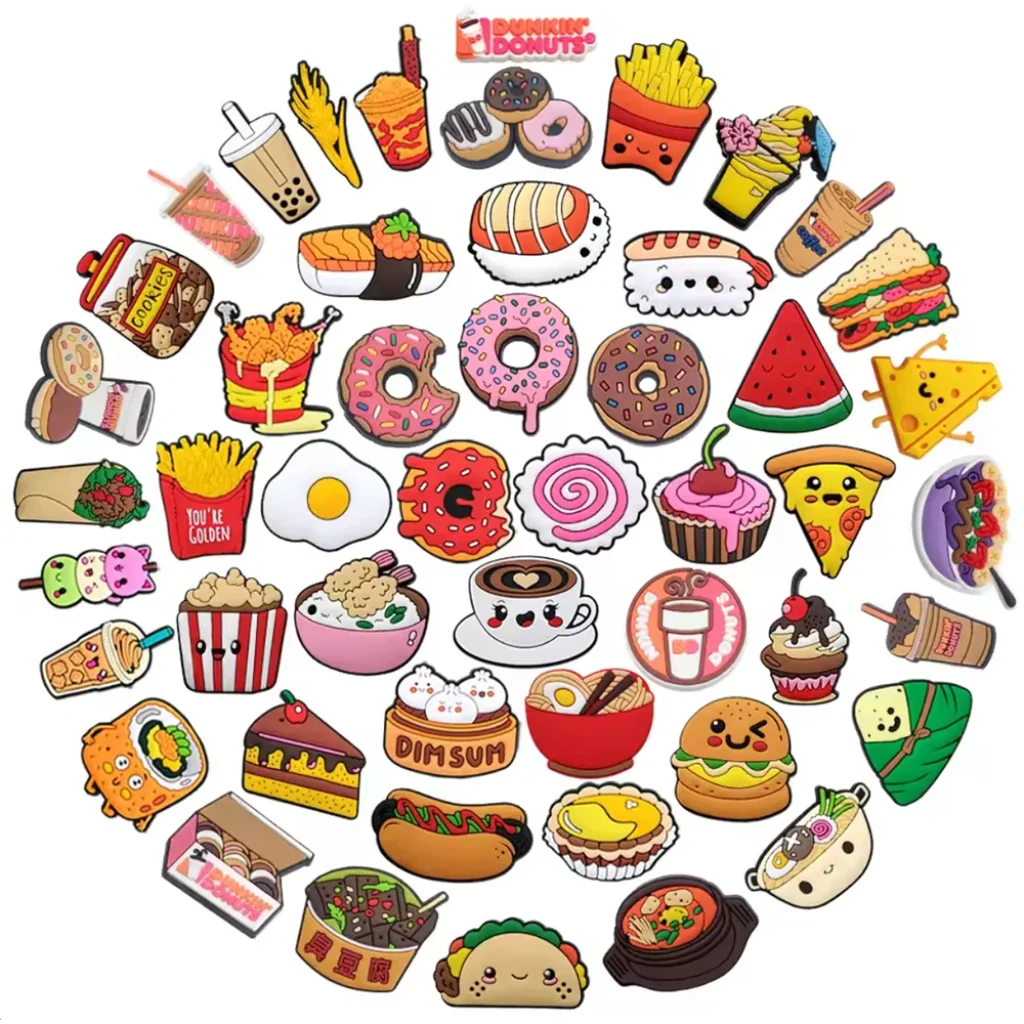 11- Food Snacks Series Shoe Charms Accessories Donut