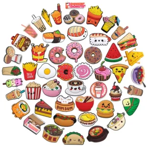 11- Food Snacks Series Shoe Charms Accessories Donut