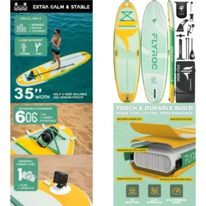 11′ x 35 Wide-Capacity Inflatable Paddleboard 3 Adults,