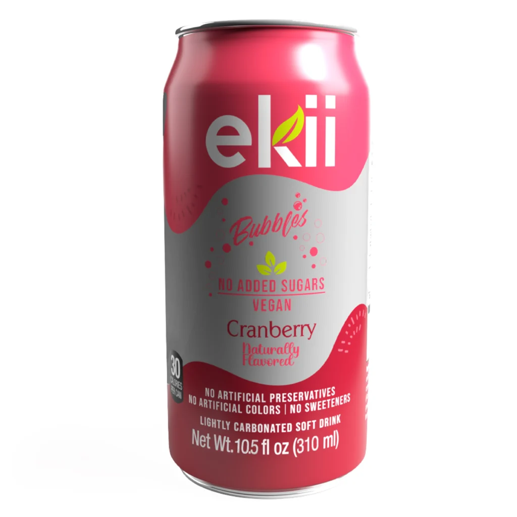 (12packs) Ekii Lightly Carbonated Cranberry Drink 10.5 fl