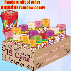 15 cans rainbow candy! Rainbow candy gift bag!