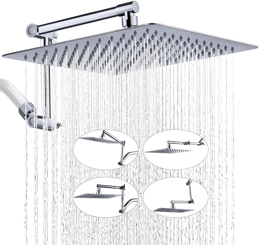16×10 Inch Stainless Steel Rain Shower Head Adjustable