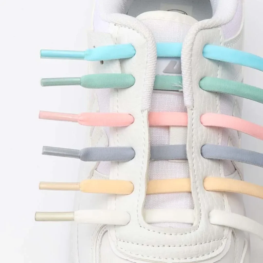 1Pair Rubber Band Shoes Fashion Flat Laces Classic