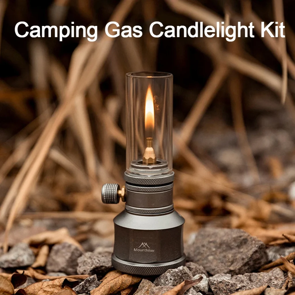 Outdoor Gas Lantern Candlelight Kit Camping Lamp Empty