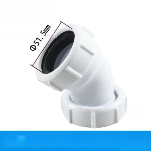 Shower Pipe Connector Curve Elbow 45Degree Angled 40mm
