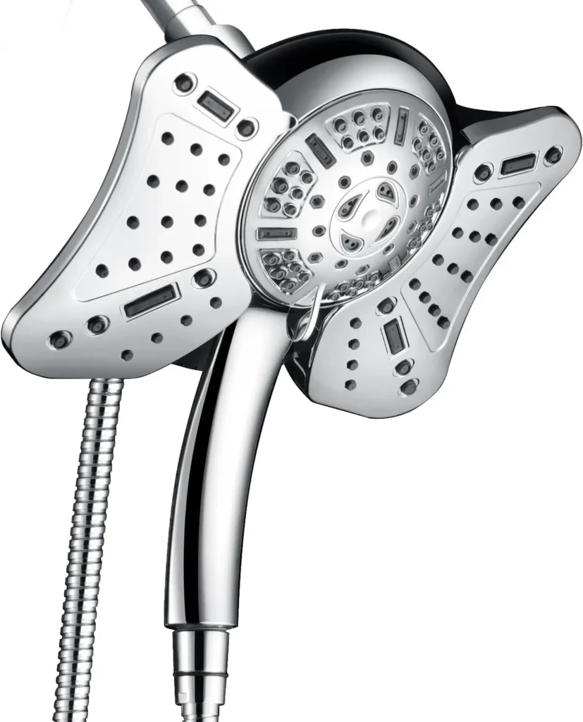 2.5 GPM Dual Shower Head Combo: Rainfall +