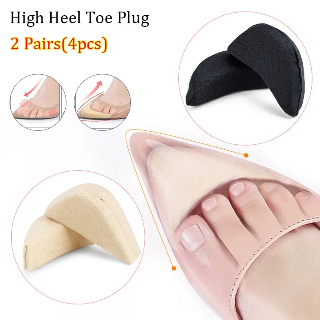 2 Pairs Women High Heels Toe Plug Sponge
