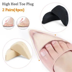 2 Pairs Women High Heels Toe Plug Sponge