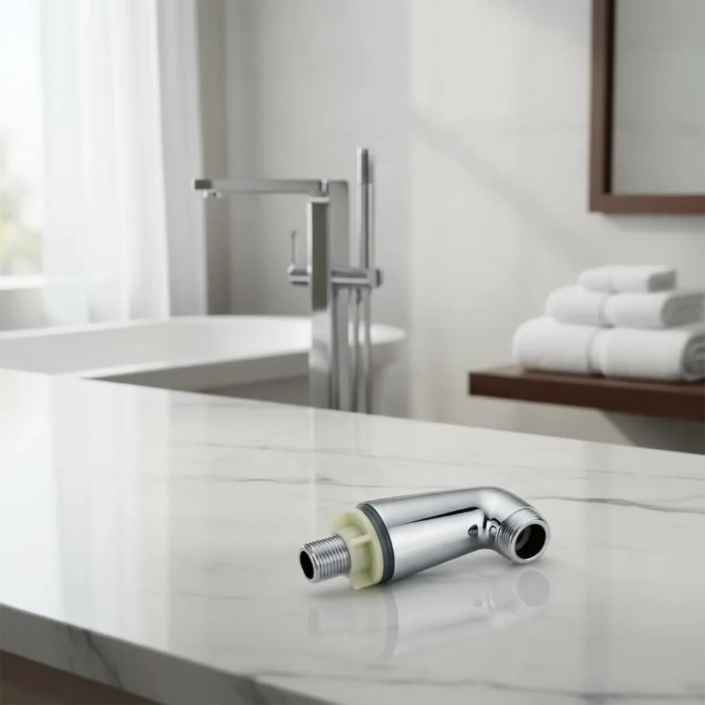 Bathtub Faucet Mounting Legs Silver-Toned Finish Plumbing Hardware