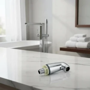 Bathtub Faucet Mounting Legs Silver-Toned Finish Plumbing Hardware