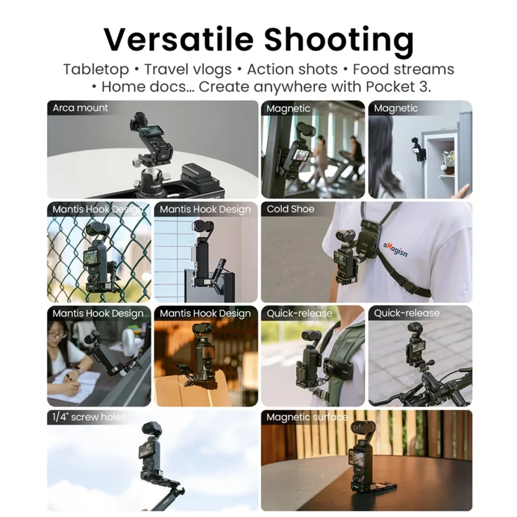 2025+ Multi-Function Magnetic Camera Adapter POCKET 3 Camera