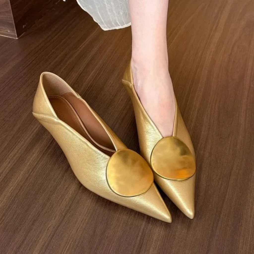 2025 Spring Summer Pointed Toe Footwear Slip Women