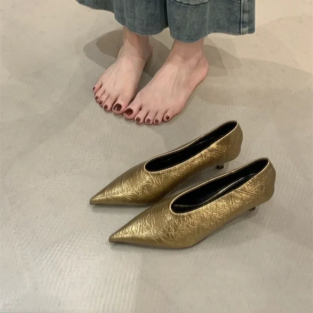 2026 Fashion Pointed Toe Thin Heel Women Office
