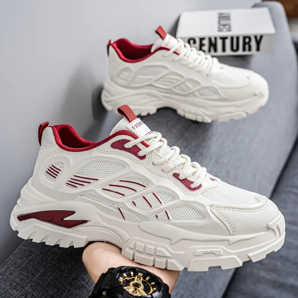 2026 Men’s Thick Sole Shoes Summer Ventilated Mesh