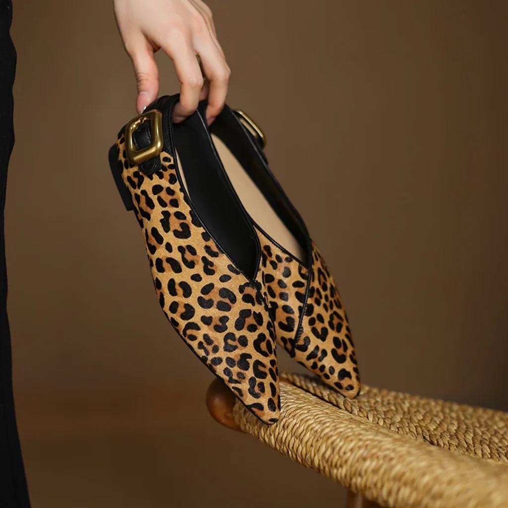 2026 Spring Trend Genuine Leather Flats Sexy Lady