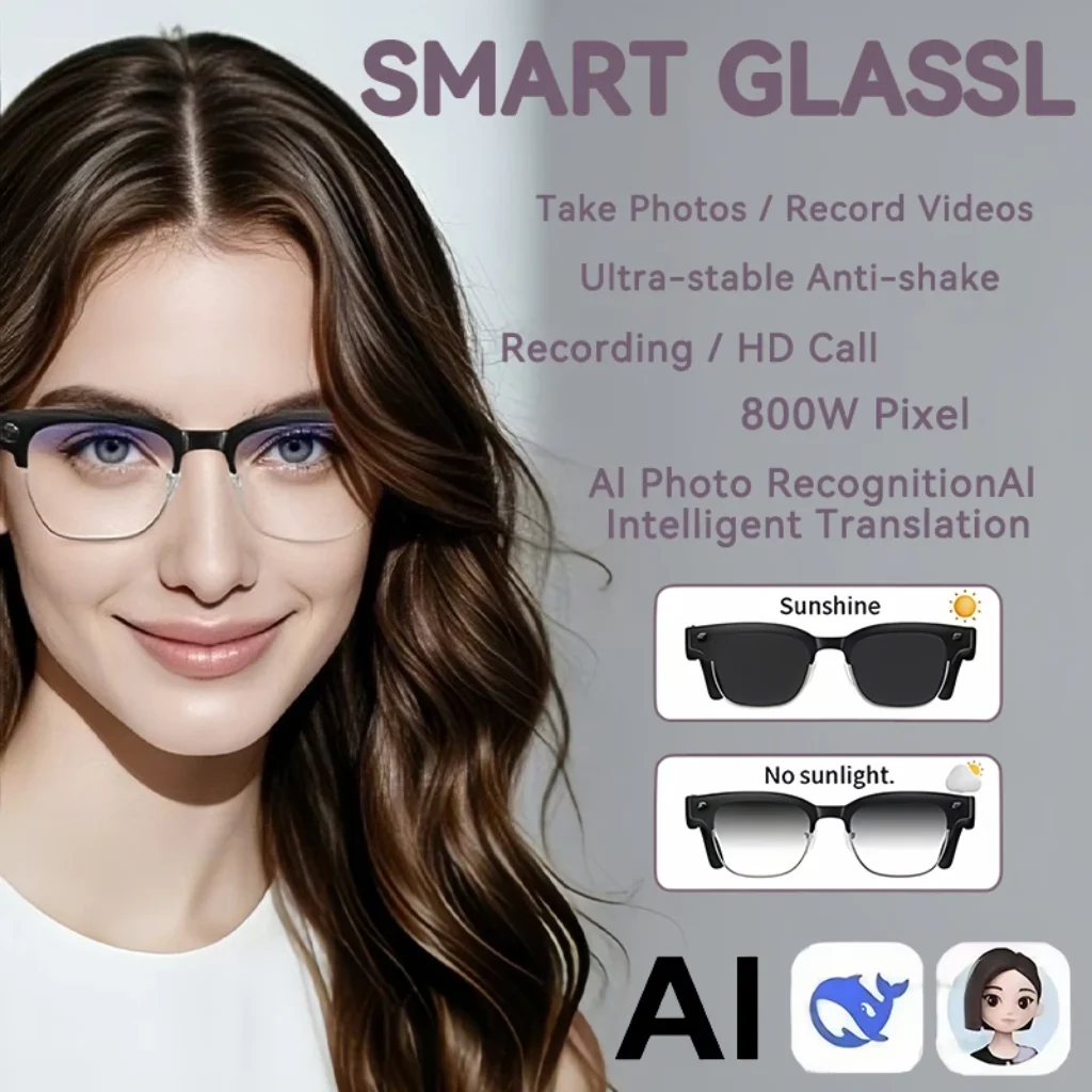 2026New 800W AI Smart Glasses Camera AI Translation