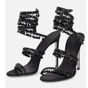 2026Women’s Water Diamond Sandals Fashion Tassel Crystal Shoes