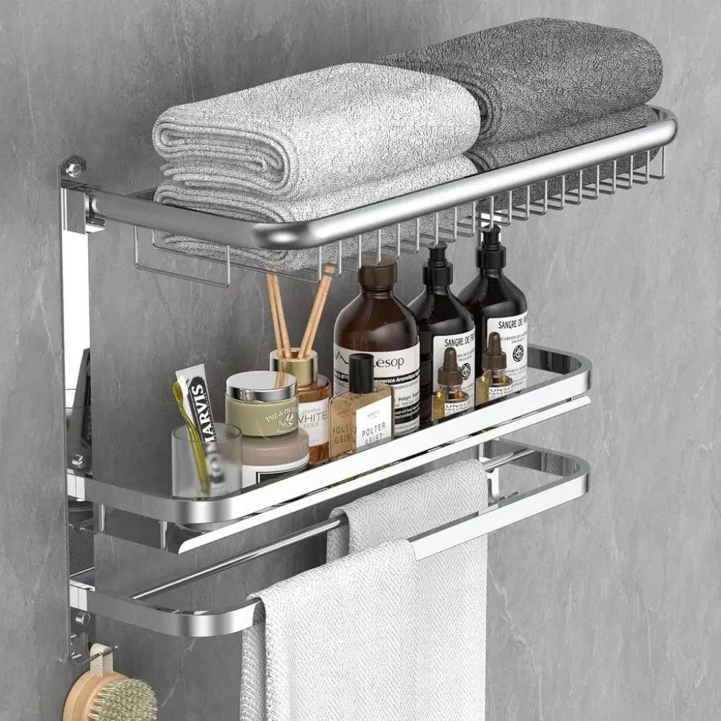 23.22 Inch Wall-Mounted Stainless Steel Towel Bar Shower