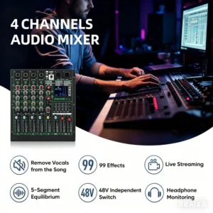 4/6/8 Channels Audio Mixer USB Studio Sound Mixers