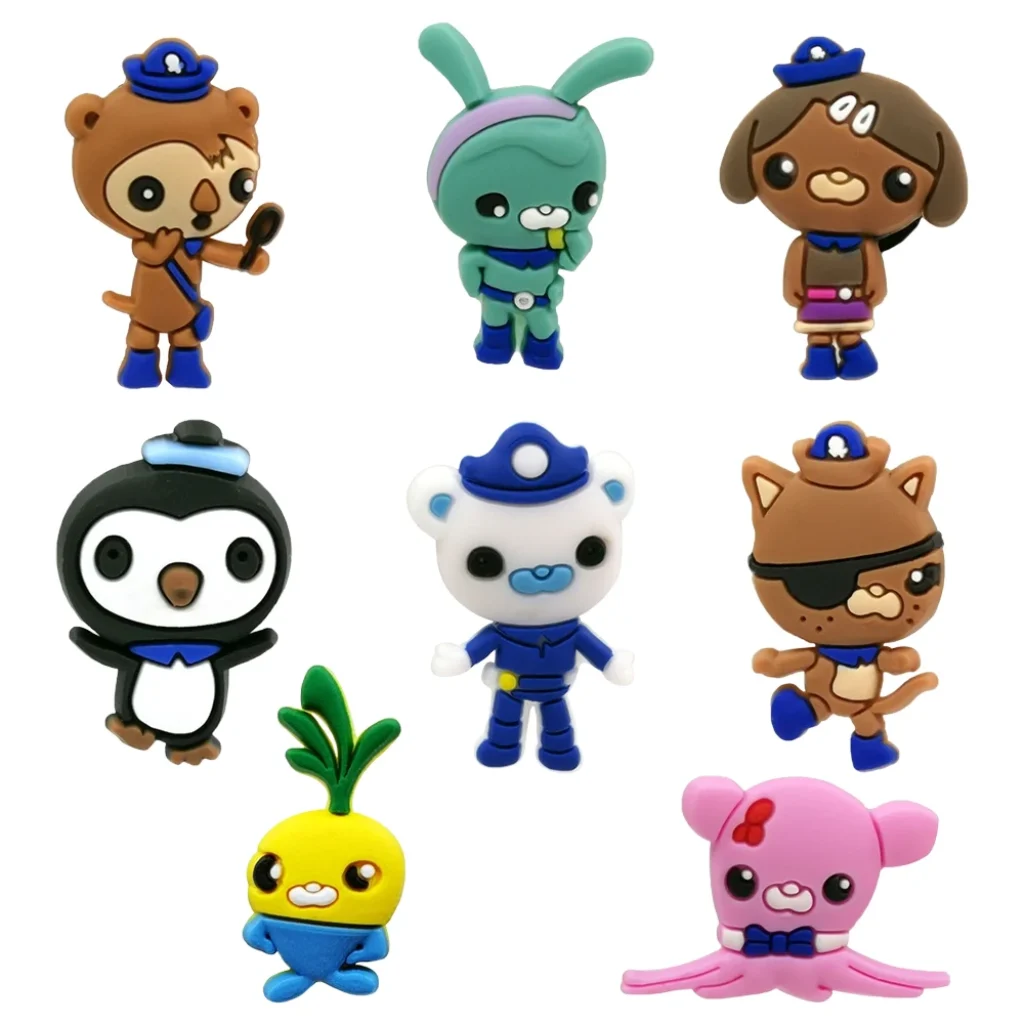 4- Cartoon Clownfish captain Shoe Charm Wholesale marine