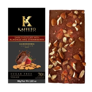 ( 5 Packs) Kaffeto Dark Chocolate Bar Almonds