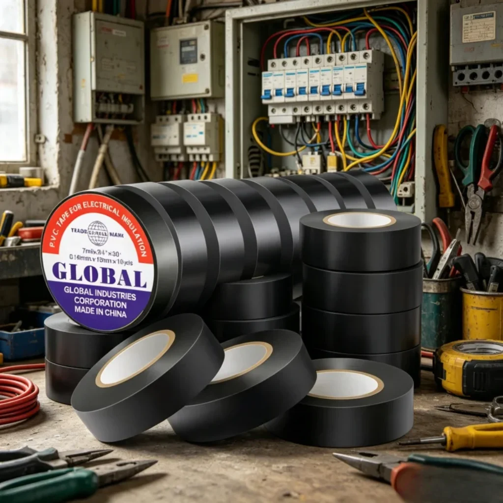 50m High-Temperature Resistant Black Rubber Electrical Tape, Durable