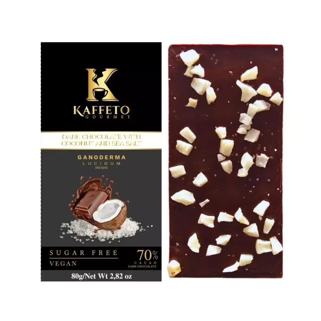 (5packs) Kaffeto Gourmet Dark Chocolate Bar coconut sea