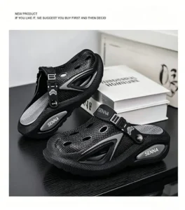 7CM thick soled perforated shoes men’s summer outerwear