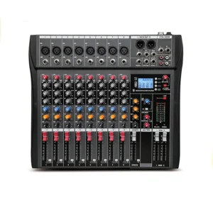 8-Channel Professional Mixer 99 Dsp Effects, Bluetooth, Usb,