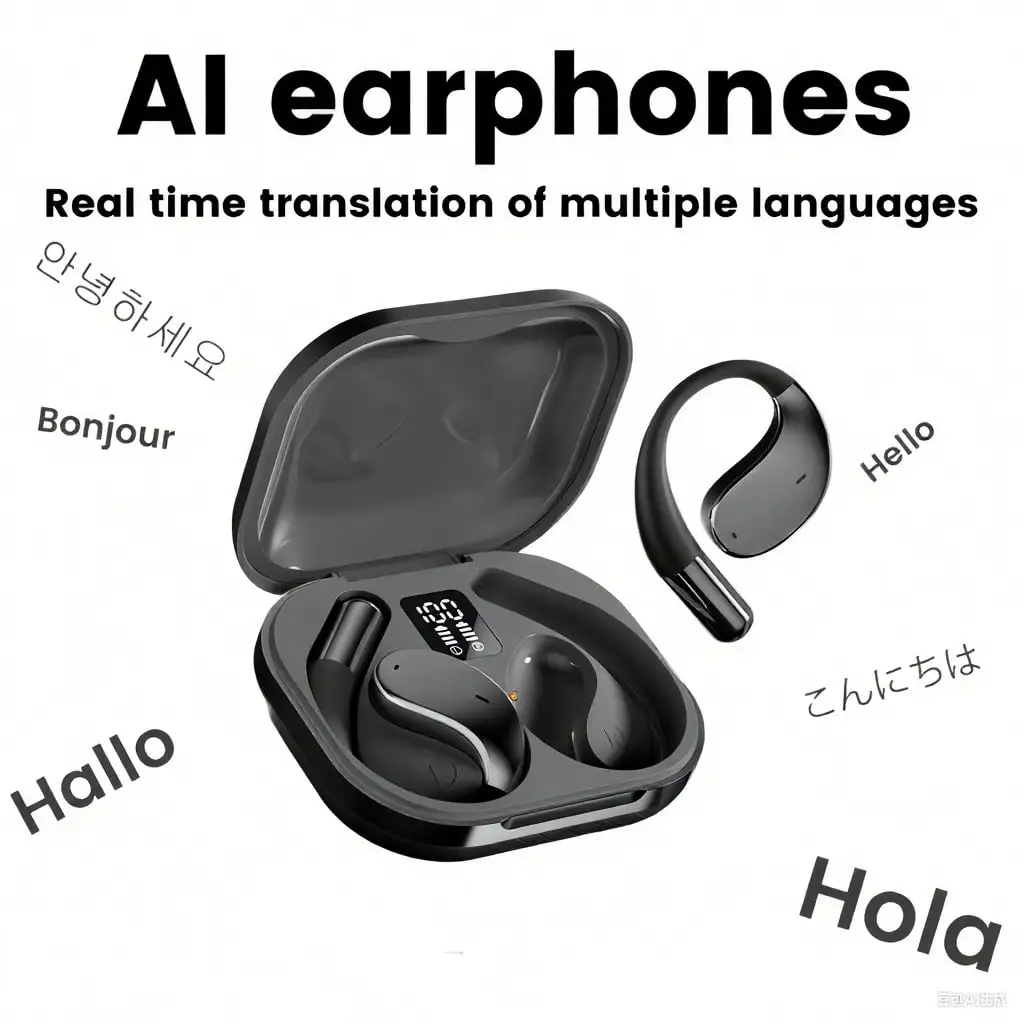 AI Translator Headphones Smart Voice Translation Earbuds 150